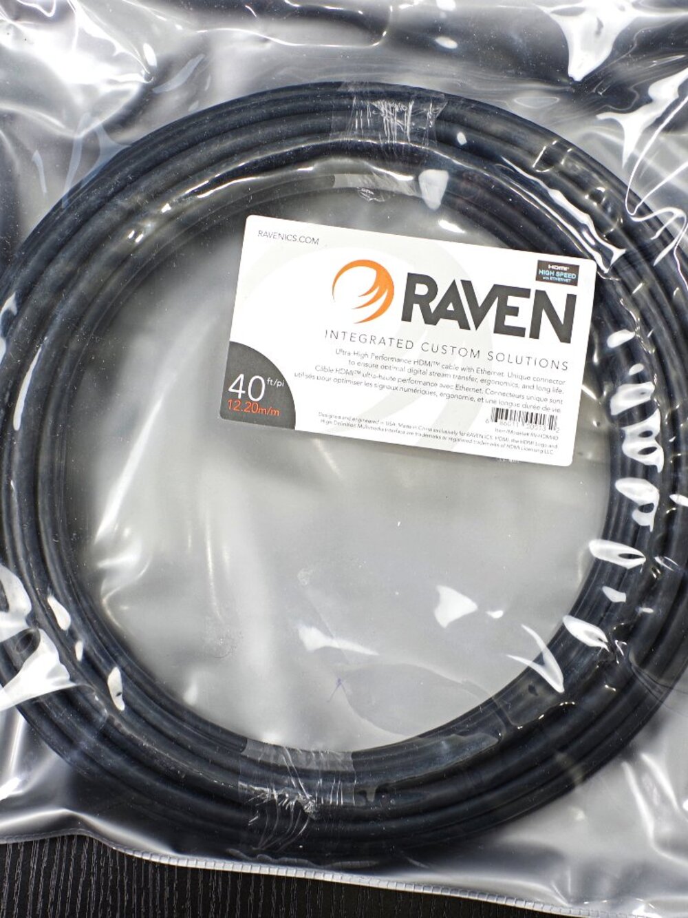 Raven HMDI Cables with Ethernet - Lot of 2